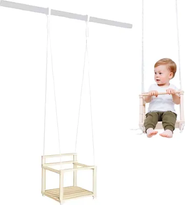 Produktbild von Babyschaukel Kinderschaukel Holz Babysitz Baby Schaukel