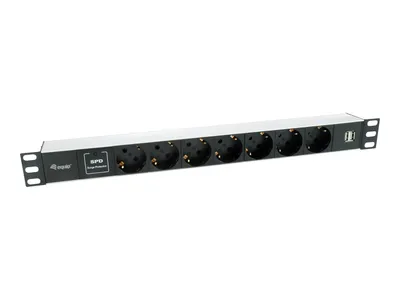 Produktbild von Equip Steckdosenleiste 19"(1HE)7fach Schuko16A.1.8m Kabl. si