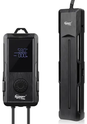 Image de Chauffage pour aquarium avec affichage numérique - 500 W - Noir - Pour aquariums
