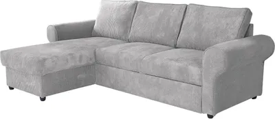 Produktbild von MIRJAN24 Ecksofa Monaco Cord, Eckcouch mit Schlaffunktion und Bettkasten, Freistehendes 4 Sitzer Polstersofa (Farbe: Poso 110)