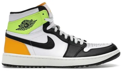 Immagine prodotto di Nike Jordan 1 Retro High Golf "White University Gold Volt Black", scarpe da golf, taglia: 40