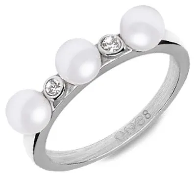 Produktbild von Damen Ring Silberfarben Weiß