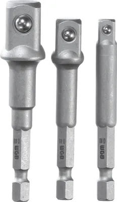 Produktbild von WGB Maschinen-Adapter-Set 3-tlg 1/4"+3/8"+1/2" Chrom-Vanadium