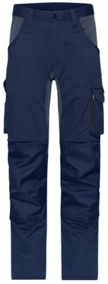 Imagen del producto de James and Nicholson - Pantalones de trabajo para hombre, modelo LT6062 (talla 30,5R) (azul marino/ carbón)
