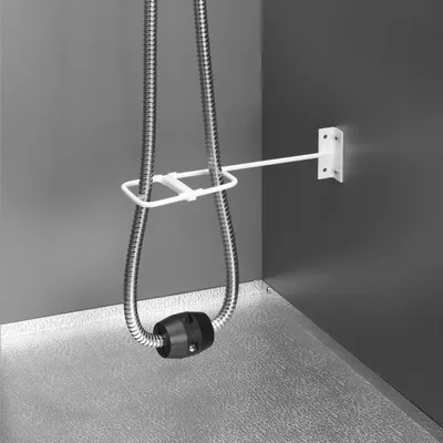 Image de Hailo Déflecteur de flexible de douche 3693001 Etrier métallique à monter dans les meubles sous évier pour guider le flexible de manière ciblée