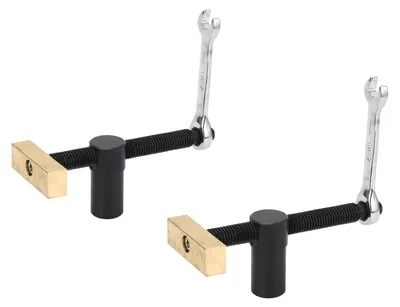 Immagine prodotto di Morsetto a vite regolabile - Morsetto per lavorazione del legno - Acciaio inossidabile - Morsetto a blocco - Morsetto angolare - Adatto per fori da 19/20 mm - Morsetto da banco