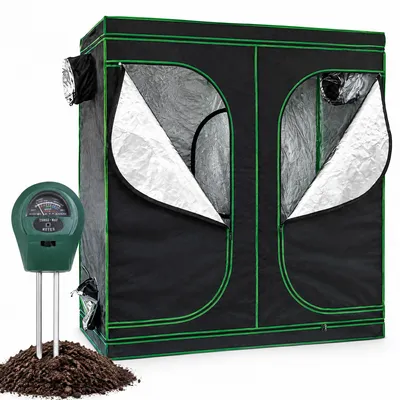Produktbild von Growbox 240x120x200 cm Indoor Pflanzenzelt mit Feuchtigkeitsmessgerät