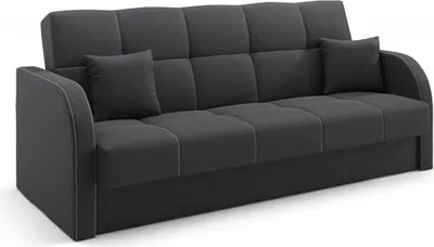 Zdjęcie produktu dla LIKMA Rozkładana Wersalka Togo Czarna 214x93x85cm z Funkcją Spania, Pojemnikiem na Pościel, Sofa w Tkaninie Inari 100
