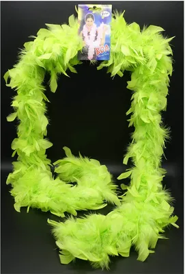 Produktbild von Neongrüne Federboa (60gramm / 180cm)