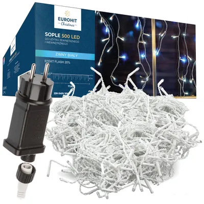 Zdjęcie produktu dla SOPLE 500 LED IP44 ZEWNĘTRZNE STAŁE ŚWIATŁO +FLASH bialy zimny