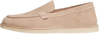 Produktbild von Tommy Hilfiger Herren Driver Schuhe Stitchdown Loafer aus Veloursleder, Beige (C