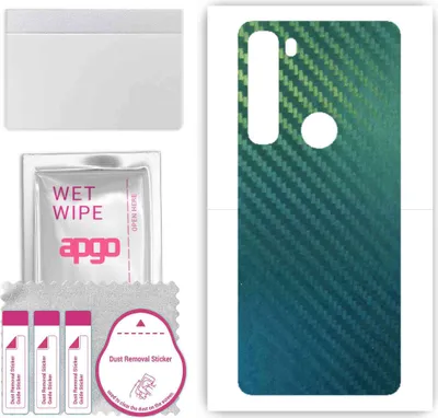 Produktbild von apgo Rückseite Schutzfolie, Skin, kompatibel mit Motorola Edge, Hinten Displayschutzfolie aus Vinylfolie, kratzfest, einfache Montage - Kohlenstoff-Chamäleon CAKA1