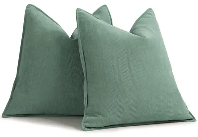 2er-Set Chenille Kissenbezüge 40x40 cm, weich, dekorativ