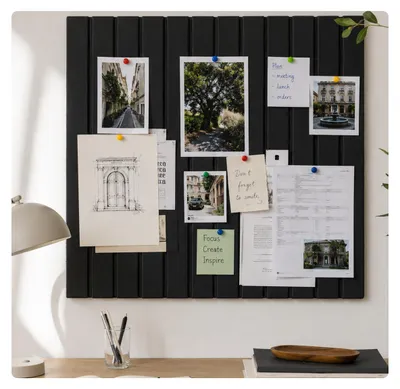 Immagine prodotto di Relaxdays, set di 2 pannelli in feltro, rettangolari, adesivi, per ufficio e casa, feltro, 30x40 cm, pannello in feltro con spilli inclusi, colore nero