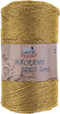 Produktbild von 250g Strickgarn Macrame Ideo Polyester Makrameegarn Glitzereffekt Häkelgarn Basteln