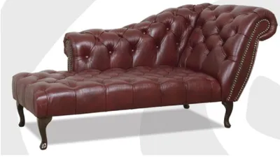 Obrázok produktu pre Chesterfield ležadlo, chaise longue, gauč, pohovka, kožená pohovka, textilná pohovka s kryštálmi,