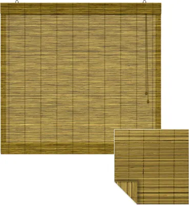 Produktbild von Victoria M. Bambus-Raffrollo, 120 x 220 cm, braun Rollo für Fenster & Türen Sicht- & Sonnenschutz, stufenlos mit Zugschnur, natürliche Optik für Wohnzimmer & Schlafzimmer