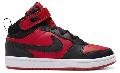 Produktbild von Nike Court Borough Mid 2 Black University Red (PS) - EU 33.5