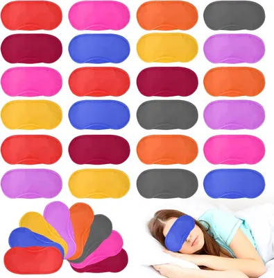 Produktbild von Gekleurte Schlaf-Oogmaskers - Geeignet für Männer, Frauen und Kinder - 40 Stück