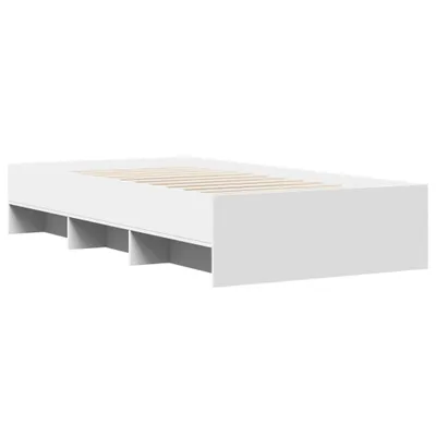 Zdjęcie produktu dla Rama łóżka, biała, 100x200 cm, materiał drewnopochodny