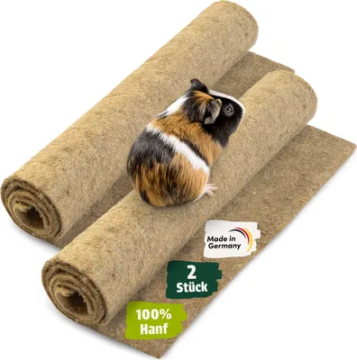 Produktbild von napfpower Hanfmatten für Nager 2 Stk. - Nagerteppich aus 100 % Hanf - Hanfmatte für Kaninchen, Hamster & Meerschweinchen