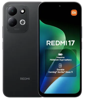 Image de Smartphone Xiaomi Redmi 17, 4 Go de RAM / 128 Go de stockage, écran 6,9 pouces, taux de rafraîchissement 120 Hz, batterie 7500 mAh, charge rapide 45 W, appareil photo 50 MP,  IP64