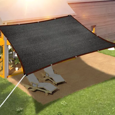 Productafbeelding van Schaduwnet 70%-90% schaduwpercentage - UV-bestendig - Plantenbescherming - Broeikas - Zwart - 3 x 5 m - Zonwering