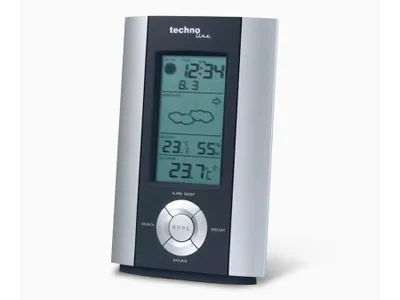 Produktbild von Technoline WS 6710, Schwarz, Silber, Innen-Hygrometer, Innen-Thermometer, Außen-Thermometer, Hygrometer, Thermometer, Hygrometer, Thermometer, F, °C, 202 mm