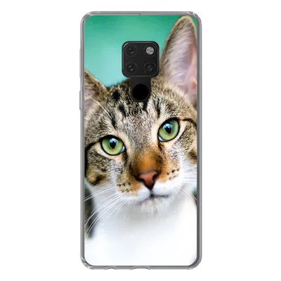 Produktbild von MuchoWow® Handyhülle Schutzhülle Hülle für Huawei P40 Lite Katze - Porträt - Augen Silikon Softcase Handy Hülle - Handy
