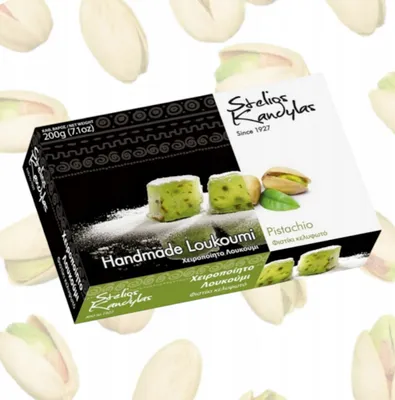 Produktbild von Kandylas Loukoumi mit Pistazien 200 g aus Griechenland