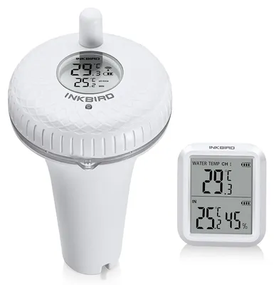 Productafbeelding van Thermometer - Draadloze zwembadthermometer - Met binnenontvanger - Bereik 90 m