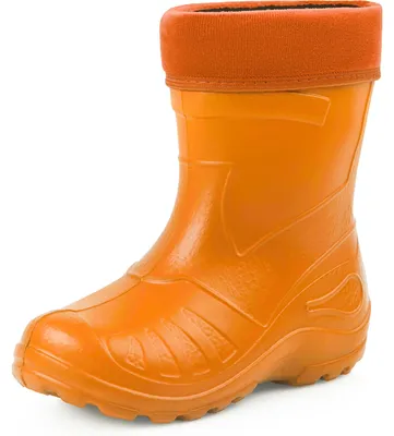 Produktbild von Ladeheid Kinder Mädchen Jungen federleichte Eva Thermo Gummistiefel Regenstiefel gefüttert KL050 (Orange, 25 EU)