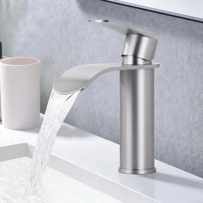 Produktbild von Waschtischarmatur Hochdruck, Einhebelmischer, Edelstahl, gebürstetes Nickel, für Badezimmer
