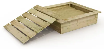 Produktbild von Sandkasten Wickey King Kong mit Sitzrand und abnehmbarem Deckel 120 x 120 cm