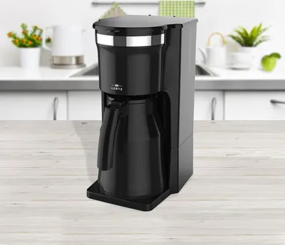 Produktbild von Kaffeemaschine 1L mit Isolierkanne Filterkaffee Kaffeekocher Thermoskanne
