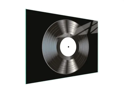 Produktbild von Schneidebrett Herdabdeckplatte Multiglasschneidplatte 30x22 cm Vinyl Schwarz