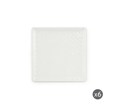 Produktbild von Excelsa Set Von 6 Tellern Antalya Keramik 30,5x2x30,5 cm Weiß