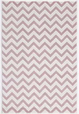 Produktbild von Livone Teppich 120 cm x 180 cm Happy Rugs Zick Rosa - Weiß