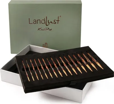 Produktbild von Lana Grossa Rundstricknadel-Set Landlust KnitPro Design-Holz in Naturoptik 3,5 - 8,0 mm  