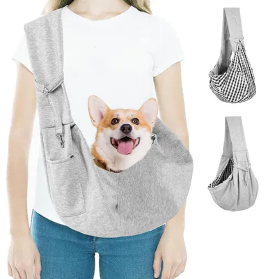 Produktbild von Hundetragetasche für kleine Hunde bis 7,5 kg, Polyester-Baumwolle, mit Aufbewahrungstasche