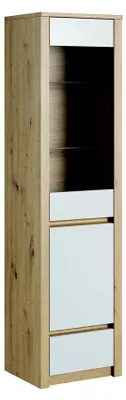 Zdjęcie produktu dla Kleiderschrank handgefertigt Massivholz Glasvitrine Holzschrank Wohnzimmer