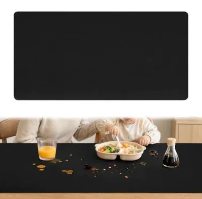 Zdjęcie produktu dla Mata silikonowa czarna antypoślizgowa 120X60 cm do kuchni pracy