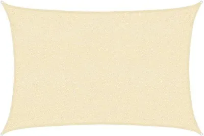 Immagine prodotto di Telo ombreggiante rettangolare 2x3 m, color crema, 160 g/m², HDPE, protezione UV al 90%, traspirante e impermeabile; telo ombreggiante per balcone, giardino e terrazza