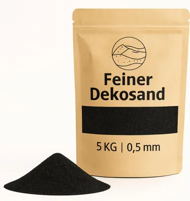 Produktbild von Deko-Sand 5 KG schwarz Ø 0,5 mm Vasen Glas-Füllung Streudeko