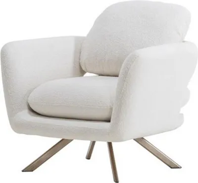 Produktbild von Stilvoller Weißer Polstersessel Polstermöbel Luxus Wohnzimmerstühle