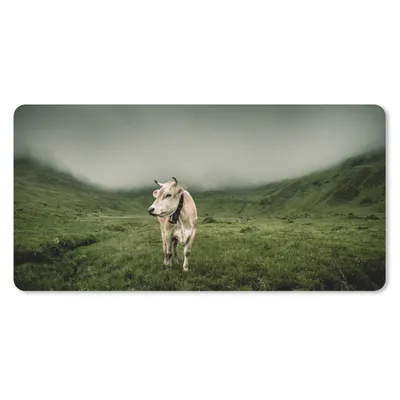 Produktbild von MuchoWow® Mauspad Mousepad Kuh - Berg - Nebel 60x30 cm - Mousepads - Maus Mat - Pad - Mausunterlage - Nachhaltig