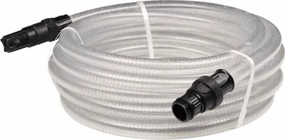 Image de vidaXL Tuyau d'aspiration avec raccords PVC Transparent 1" 10 m PVC