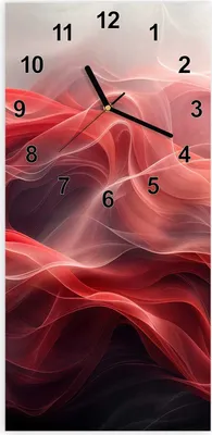 Produktbild von Wanduhr aus Glas mit Motiv Abstrakte Wellen- 30 x 60 cm - inkl. Aufhängesystem