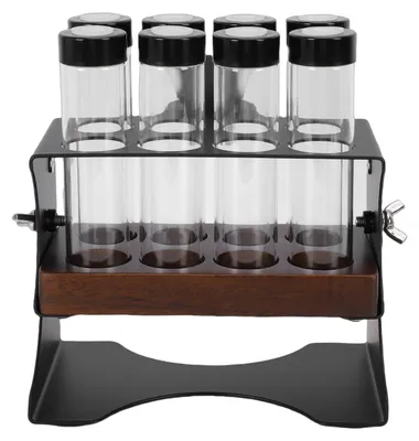 Image de Tuyaux de stockage pour grains de café et support, grande capacité, caves à grains de café en verre trempé avec système de scellage, et étagère d'exposition réglable