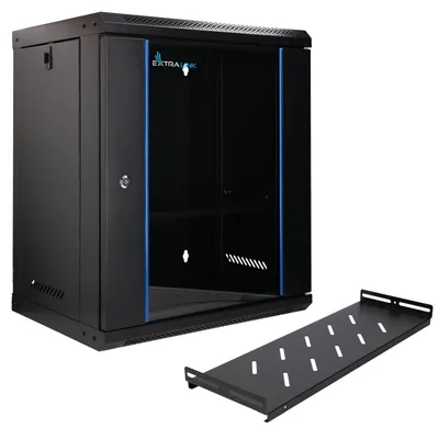 Obrázok produktu pre Extralink 19" 12U 530x400 nástenný rackový rozvádzač čierny